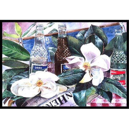 Carolines Treasures Barq s and Magnolia Indoor Or Outdoor Mat - 18 x 27 in. 1009MAT